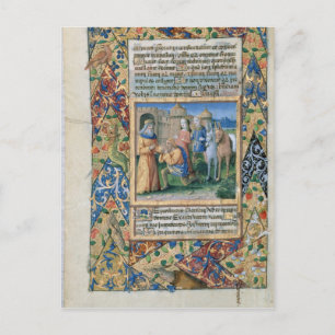 Postal Escena de las 'Horas de Louis d'Orleans'