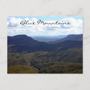 Postal escena de las montañas azules