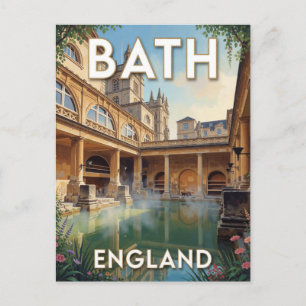 Postal Escena de los Baños Romanos de Bath Inglaterra  
