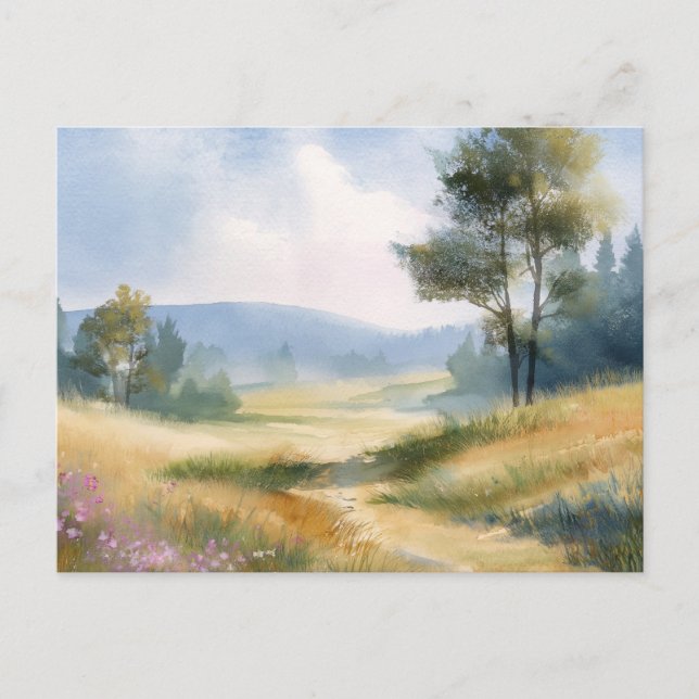 Postal Escena de naturaleza forestal (Anverso)
