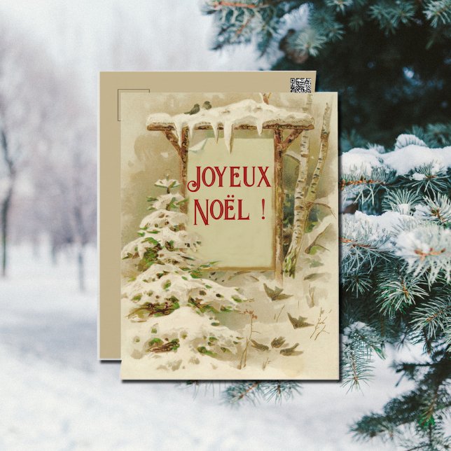 Postal escena de navidad con signo de patio (Subido por el creador)