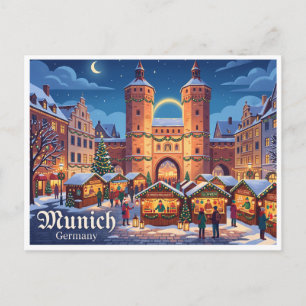 Postal Escena de Navidad en Sendlinger Tor Múnich Alemani