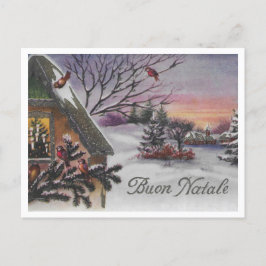Postal Escena de Navidades italianos de los años 1940 de
