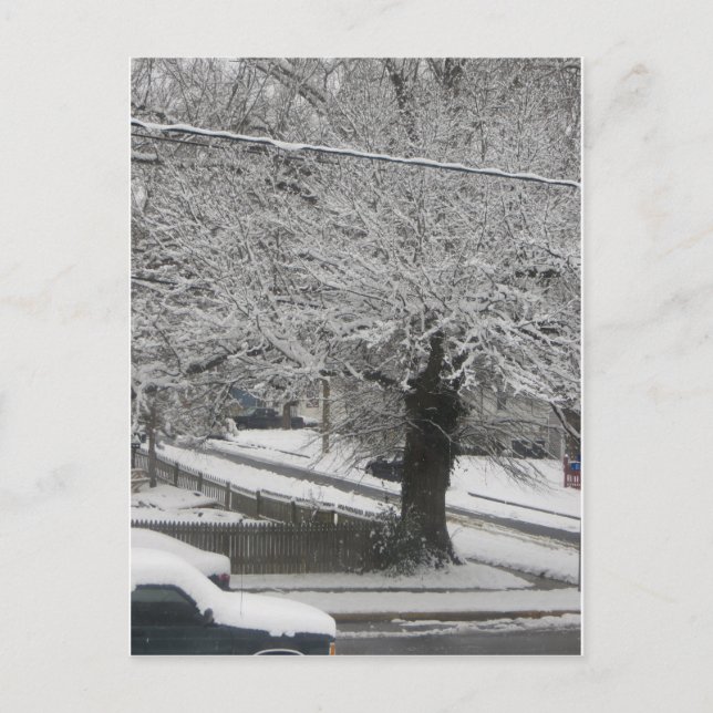 Postal Escena de nieve (Anverso)