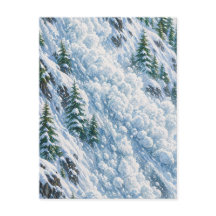 Escena de nieve en la montaña de alud