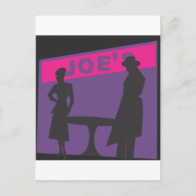 Postal Escena De Noir De Película (Anverso)