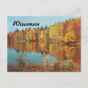 Postal Escena de otoño vintage