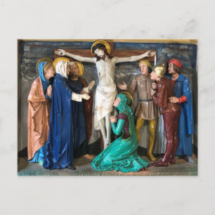 Postal Escena de Pascua de Crucifixión.