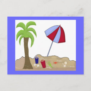 Postal Escena de playa