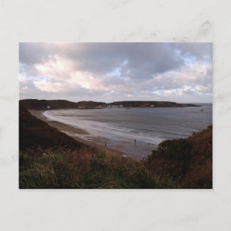 Postal Escena de playa costera, Morfa Nefyn