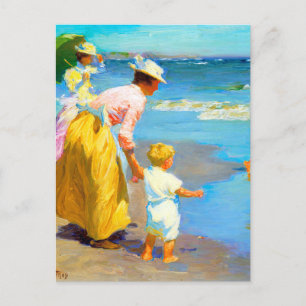 Postal Escena de playa de Edward Henry Potthast