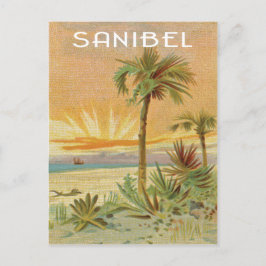 Postal Escena de playa de Sanibel
