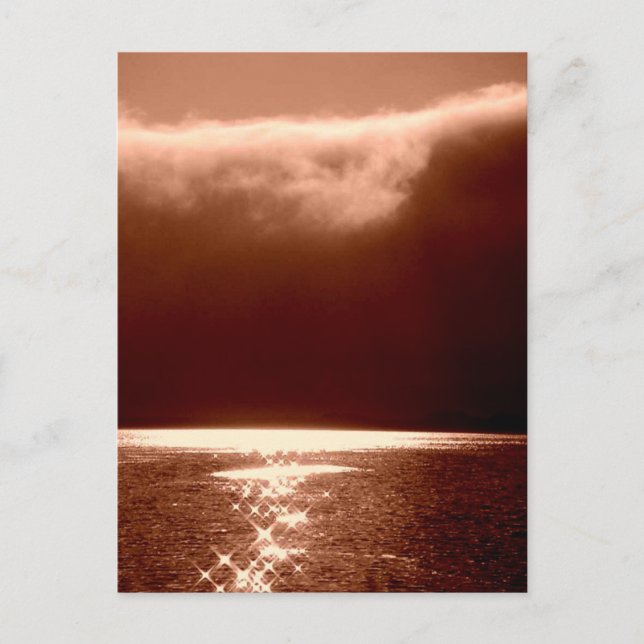 Postal Escena de playa - Estrellas bailando en el agua -  (Anverso)