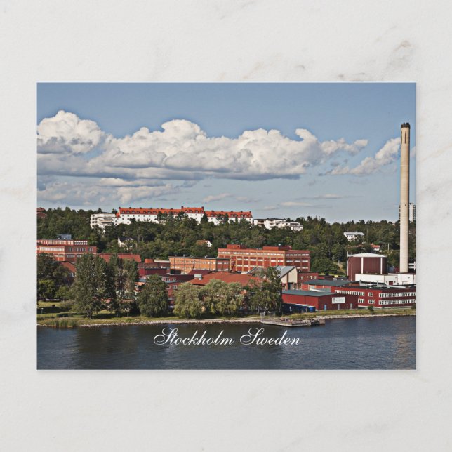 Postal Escena de Suecia en Estocolmo (Anverso)