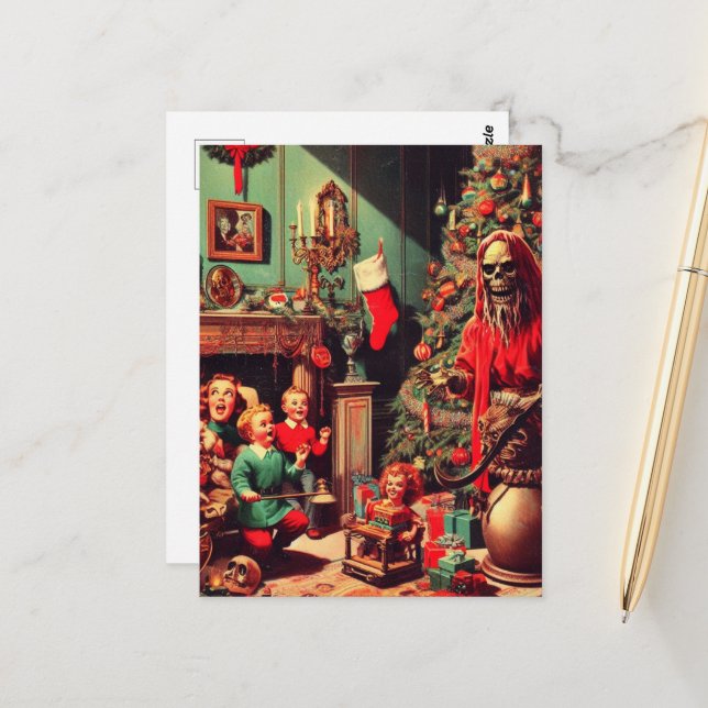 Postal Escena de terror de los navidades (Anverso/Reverso In Situ)