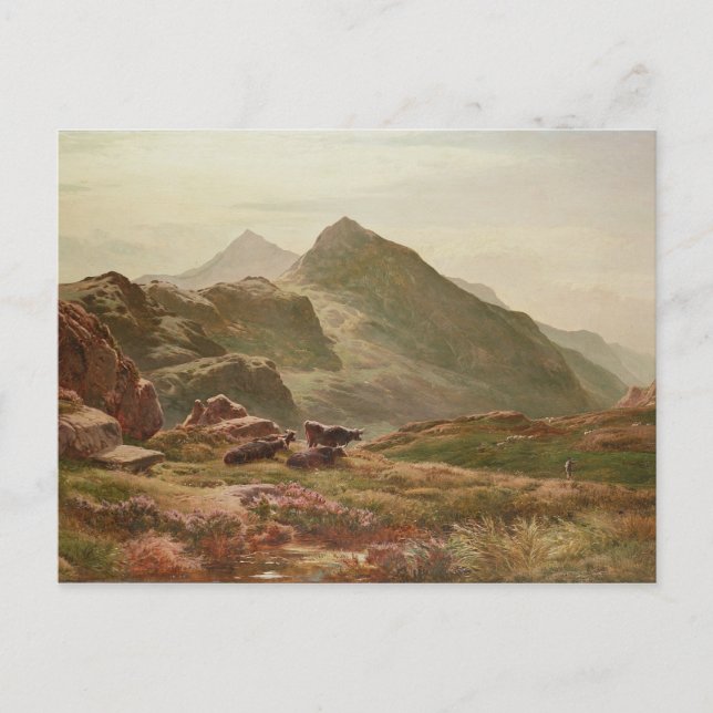Postal Escena de tierras altas (Anverso)