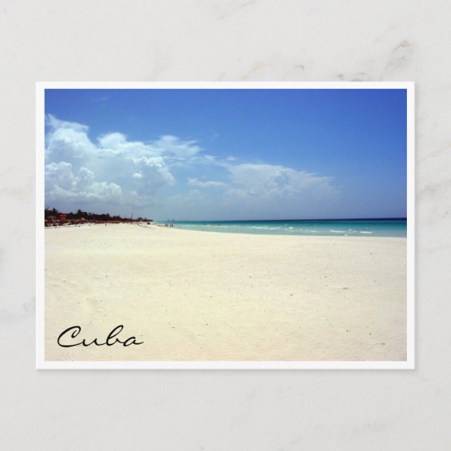 Postal escena de varadero beach (Anverso)