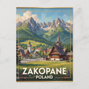 Postal Escena de viaje a las montañas Tatra de Zakopane P