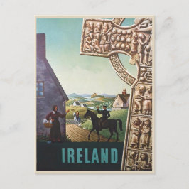 Postal Escena de viaje vintage de Irlanda