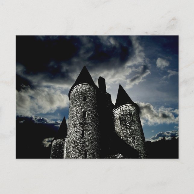 Postal Escena del castillo gótico (Anverso)