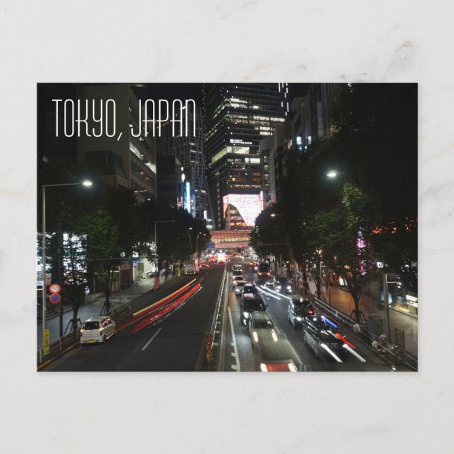 Postal Escena del centro de la ciudad de Shibuya, Tokio,  (Anverso)