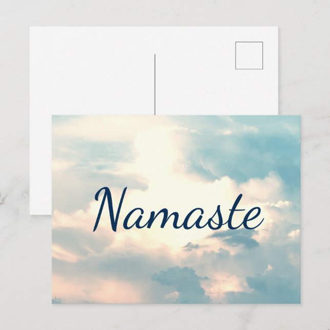 Postal Escena del cielo de Namaste (Anverso / Reverso)
