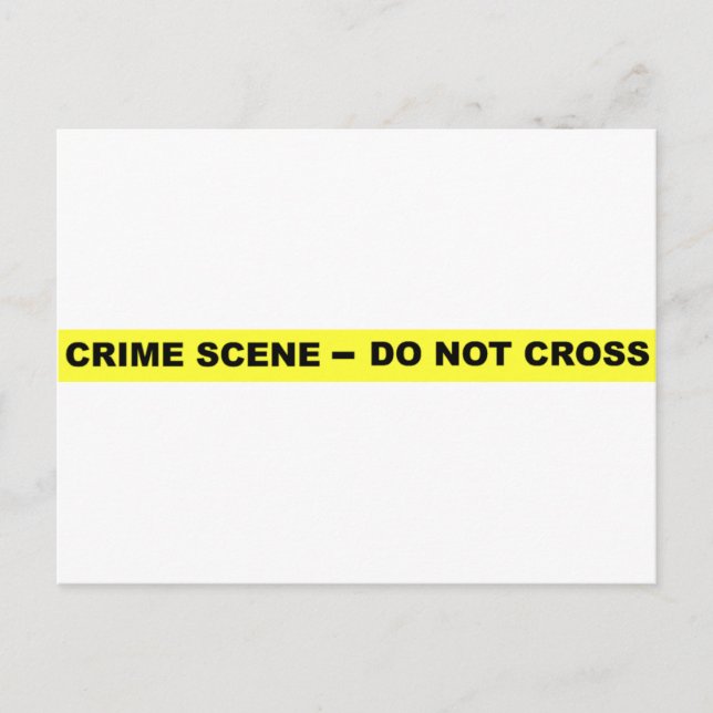 Postal Escena del crimen - No cruzar (Anverso)