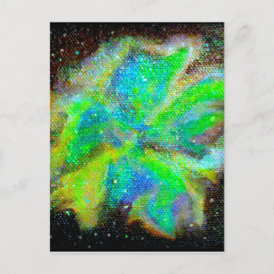 Postal Escena del espacio cósmico nebulosa y estardínica