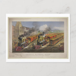 Postal Escena del Ferrocarril Americano, 1874, Currier &