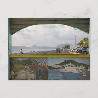 Postal Escena del Mar de la Tierra del Caribe