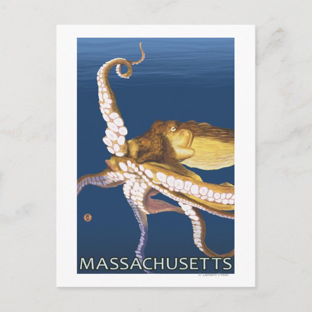 Postal Escena del pulpo de Massachusetts (Anverso)