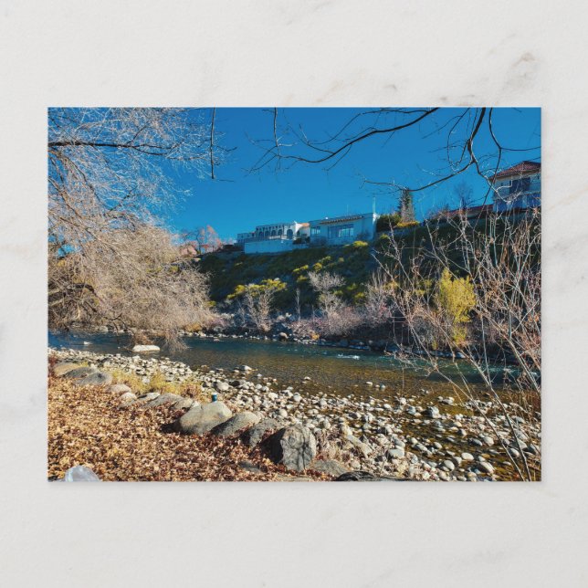 Postal Escena del río otoñal (Anverso)