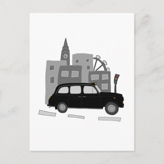 Postal Escena del taxi (Anverso)