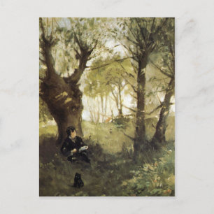 Postal Escena en Auvers por Berthe Morisot