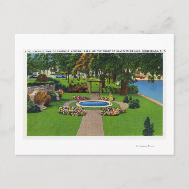 Postal Escena en el parque conmemorativo Shotwell, junto  (Anverso)