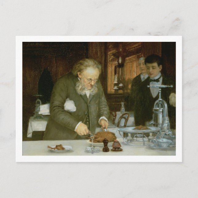 Postal Escena en el restaurante La Tour d'Argent (Anverso)