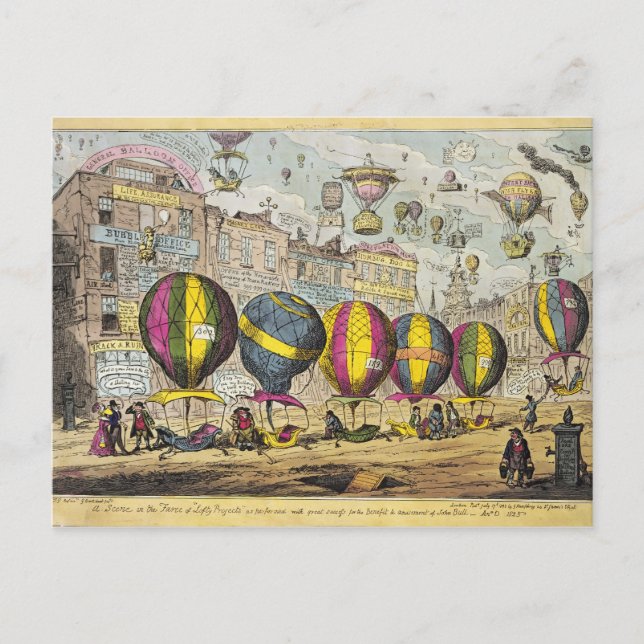 Postal Escena en la farsa 'Lofty Prospects' (Anverso)