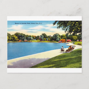 Postal Escena en Lincoln Park, Jersey City, Nueva Jersey