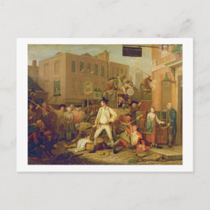 Postal Escena en una calle de Londres, 1770 (petróleo en