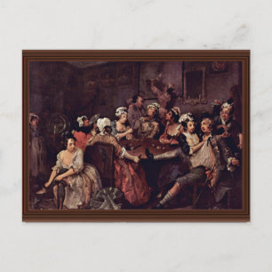 Postal Escena En Una Taverna " De Hogarth William