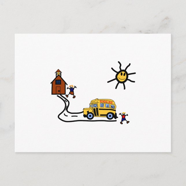 Postal Escena escolar (Anverso)