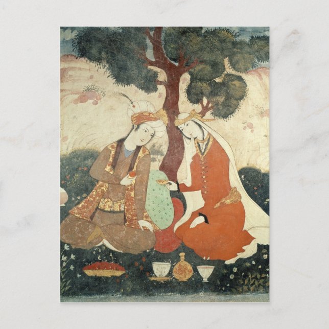 Postal Escena galante de la era del Shah Abbas I (Anverso)