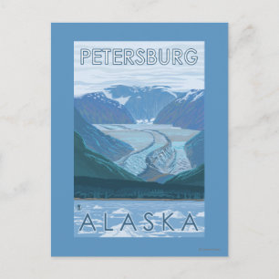 Postal Escena glaciar - Petersburgo, Alaska