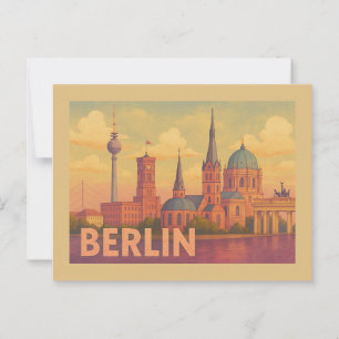 Postal Escena icónica de Berlín Alemania