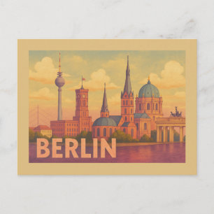 Postal Escena icónica de Berlín Alemania