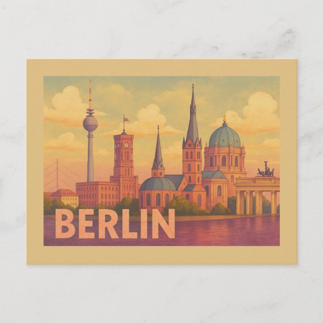 Postal Escena icónica de Berlín Alemania (Anverso)