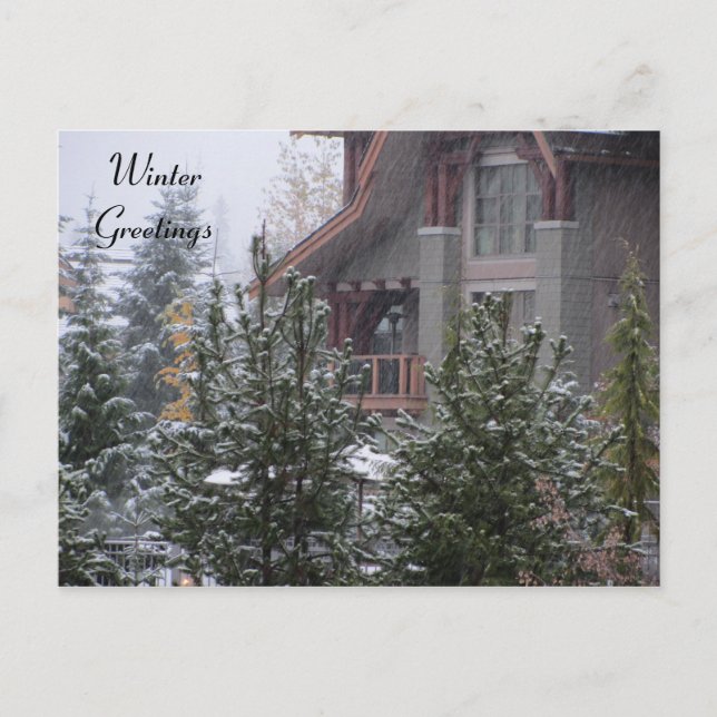 Postal Escena invernal en Whistler, B.C. (Anverso)