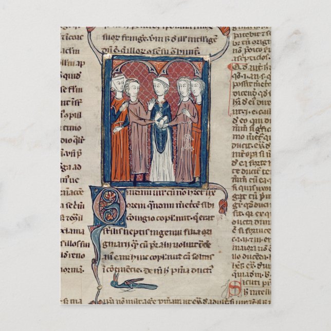 Postal Escena matrimonial, de 'Decrets de Gratien' (Anverso)