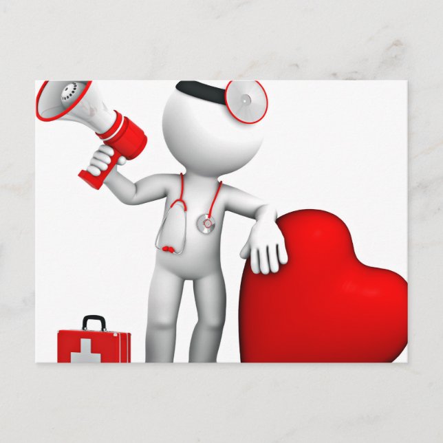 Postal Escena médica (Anverso)