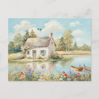 Postal Escena natural del lago de Garden House 